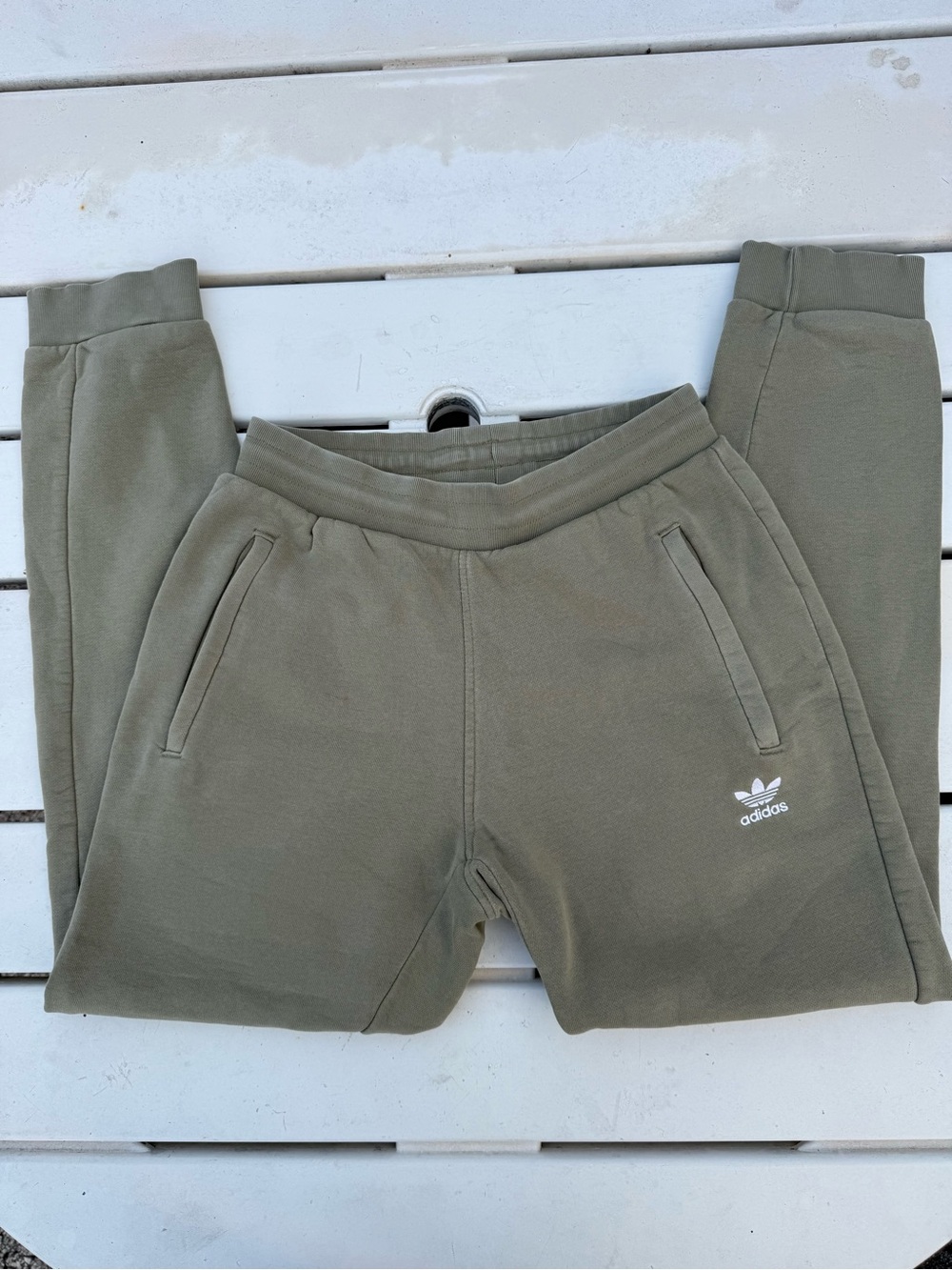 adidas Kids Olive Trefoil Sweat Joggers